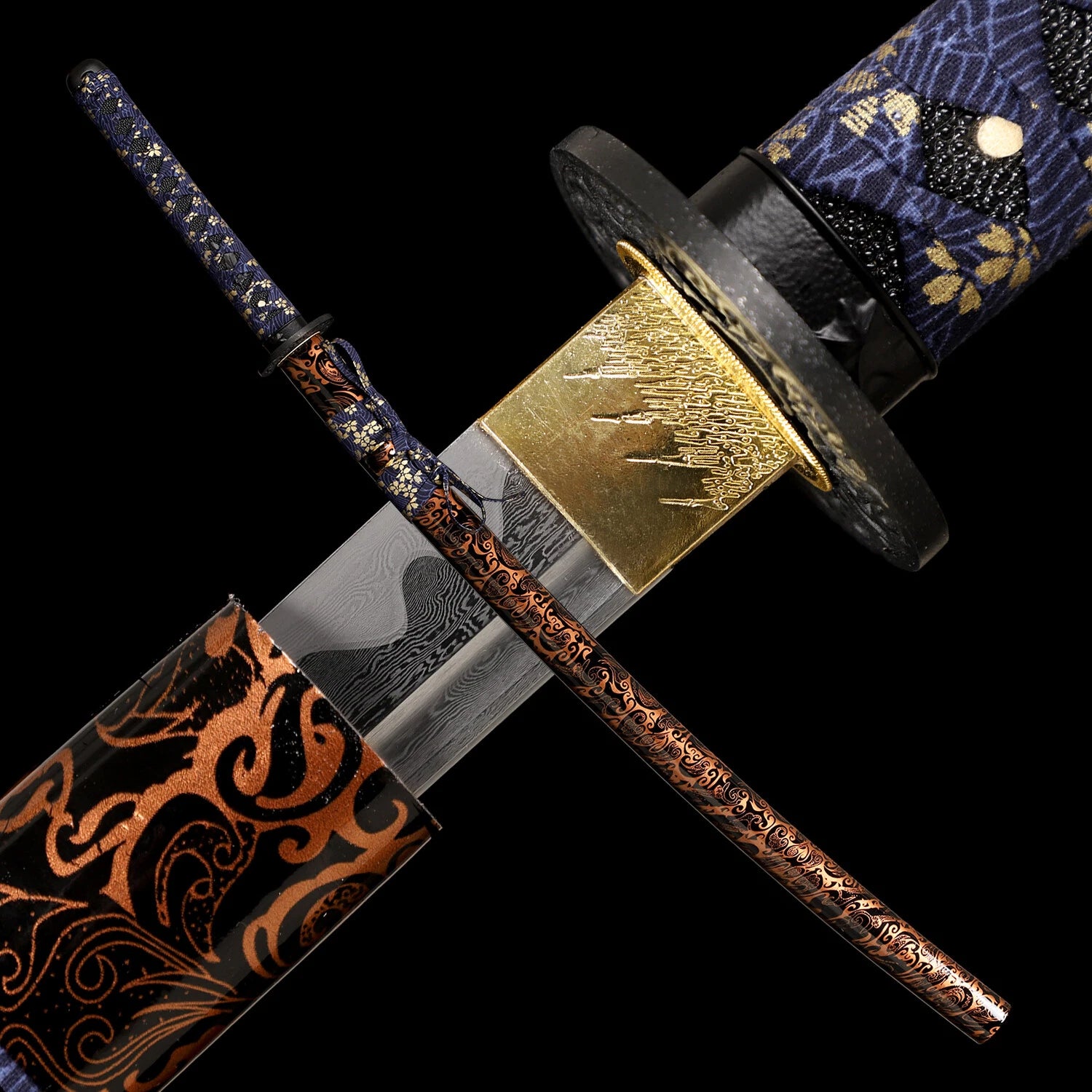 The Ember of Muspell: Damascus Folded Steel Samurai Katana