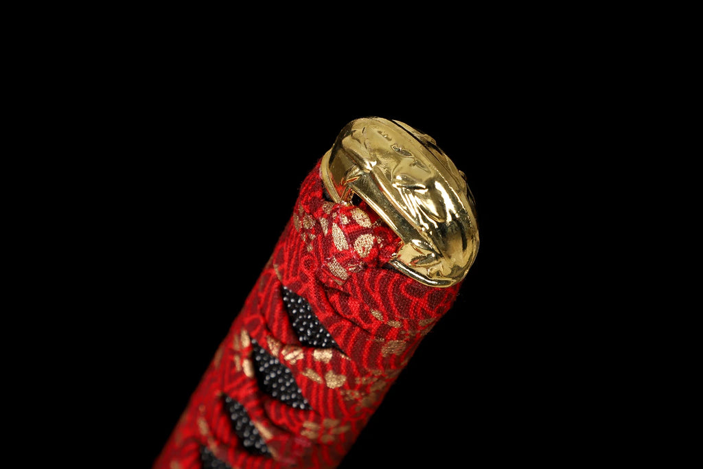 The Gilded Shogun: Hand-Forged 1095 High Carbon Gold Blade Katana